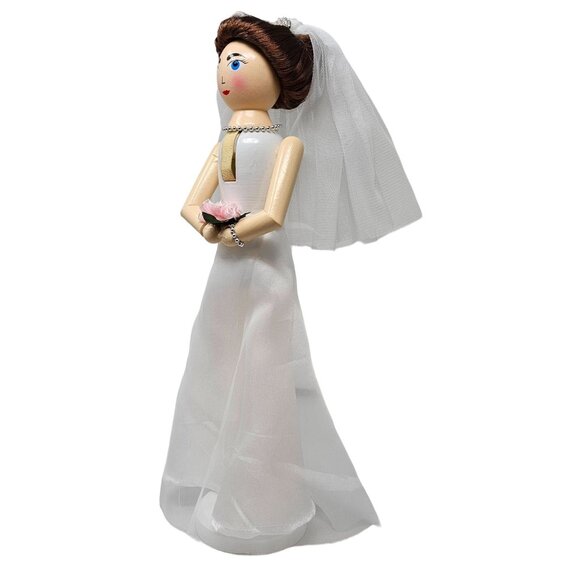 Bride Wedding Day Anniversary 16" Christmas Nutcracker - Bridal Gift - Picture 4 of 5